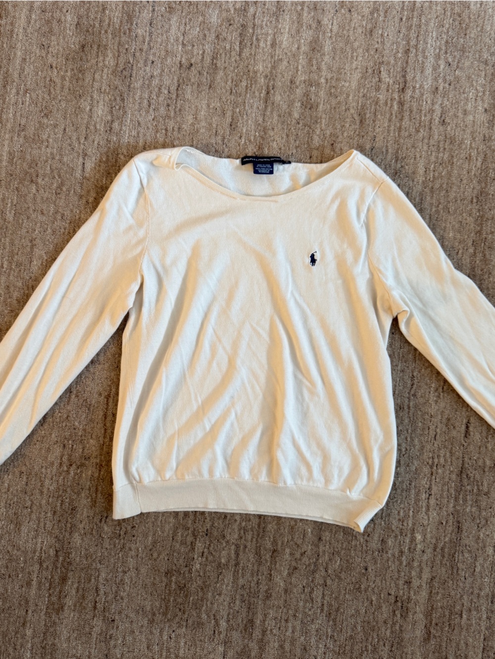 Ralph Lauren Sport Cream Boatneck Sweater